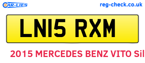 LN15RXM are the vehicle registration plates.