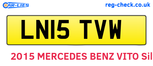 LN15TVW are the vehicle registration plates.