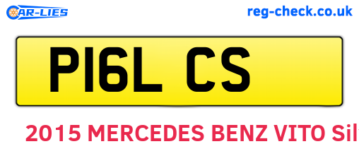 P16LCS are the vehicle registration plates.