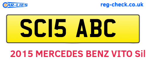SC15ABC are the vehicle registration plates.