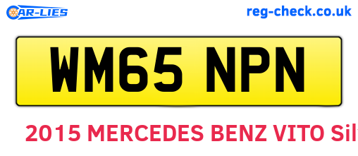 WM65NPN are the vehicle registration plates.