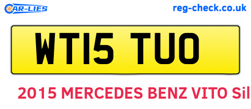 WT15TUO are the vehicle registration plates.