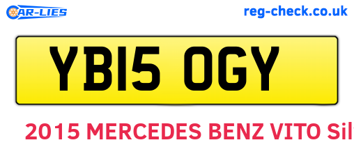 YB15OGY are the vehicle registration plates.