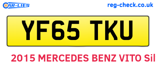 YF65TKU are the vehicle registration plates.