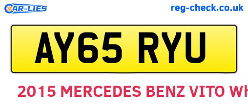 AY65RYU are the vehicle registration plates.