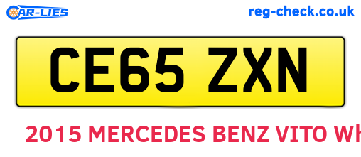 CE65ZXN are the vehicle registration plates.