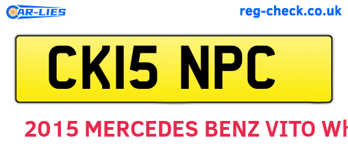 CK15NPC are the vehicle registration plates.