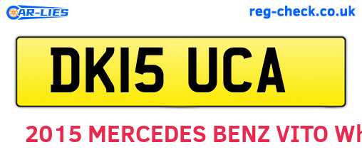 DK15UCA are the vehicle registration plates.
