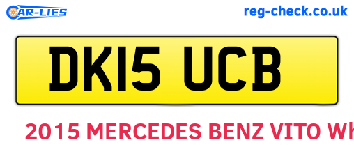 DK15UCB are the vehicle registration plates.