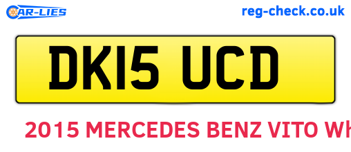 DK15UCD are the vehicle registration plates.