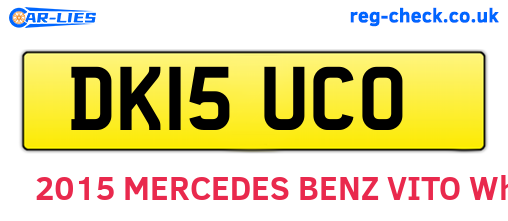 DK15UCO are the vehicle registration plates.