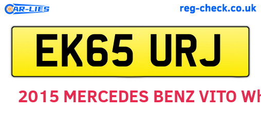 EK65URJ are the vehicle registration plates.