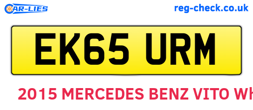 EK65URM are the vehicle registration plates.