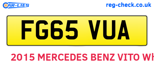 FG65VUA are the vehicle registration plates.