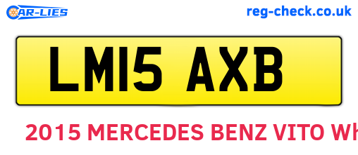 LM15AXB are the vehicle registration plates.