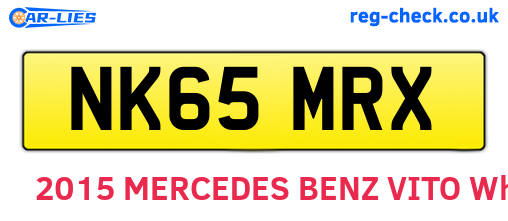NK65MRX are the vehicle registration plates.