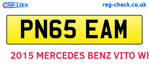 PN65EAM are the vehicle registration plates.