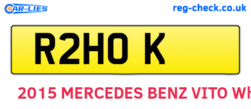 R2HOK are the vehicle registration plates.