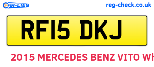 RF15DKJ are the vehicle registration plates.