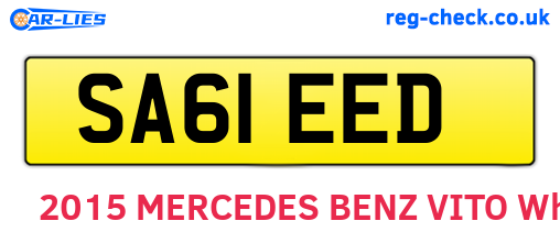 SA61EED are the vehicle registration plates.