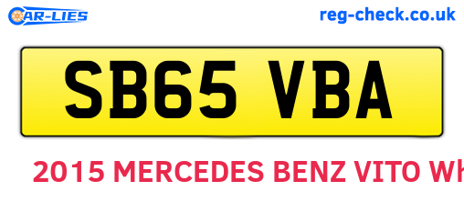 SB65VBA are the vehicle registration plates.