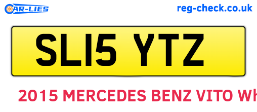 SL15YTZ are the vehicle registration plates.
