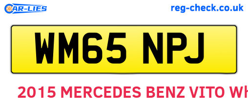 WM65NPJ are the vehicle registration plates.