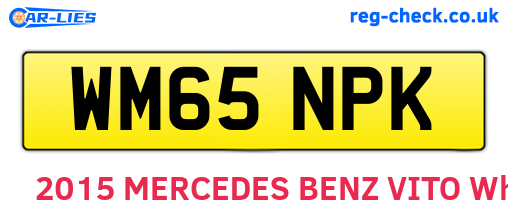 WM65NPK are the vehicle registration plates.