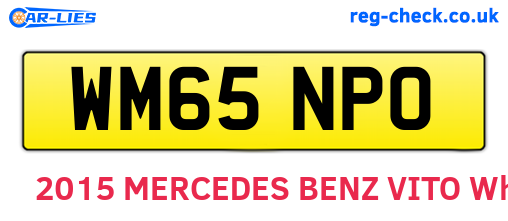 WM65NPO are the vehicle registration plates.