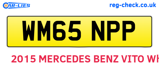 WM65NPP are the vehicle registration plates.