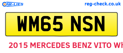 WM65NSN are the vehicle registration plates.
