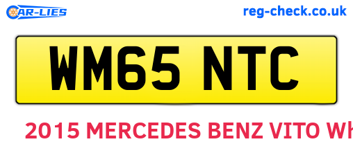 WM65NTC are the vehicle registration plates.