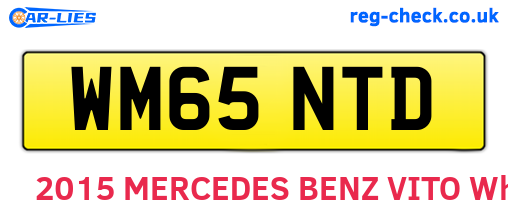 WM65NTD are the vehicle registration plates.