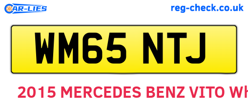 WM65NTJ are the vehicle registration plates.