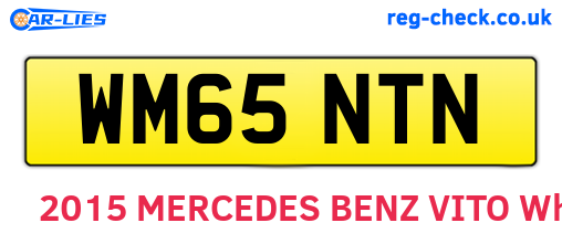 WM65NTN are the vehicle registration plates.