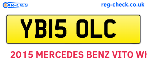 YB15OLC are the vehicle registration plates.