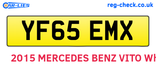 YF65EMX are the vehicle registration plates.