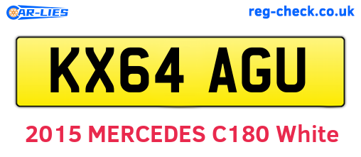 KX64AGU are the vehicle registration plates.