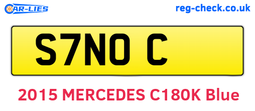 S7NOC are the vehicle registration plates.