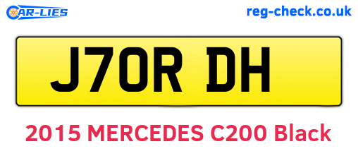 J70RDH are the vehicle registration plates.