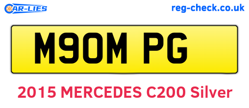 M90MPG are the vehicle registration plates.