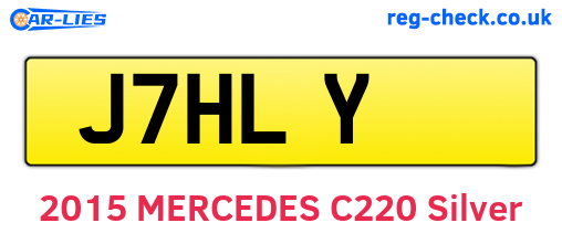 J7HLY are the vehicle registration plates.