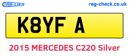 K8YFA are the vehicle registration plates.