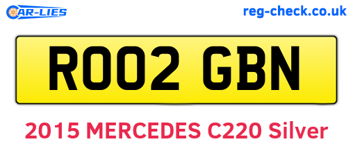 RO02GBN are the vehicle registration plates.