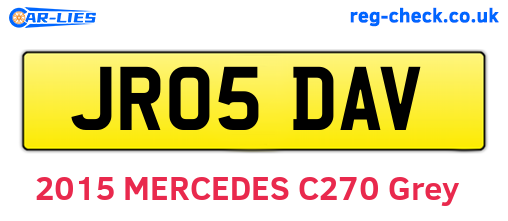 JR05DAV are the vehicle registration plates.