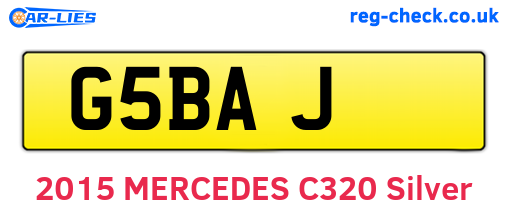 G5BAJ are the vehicle registration plates.