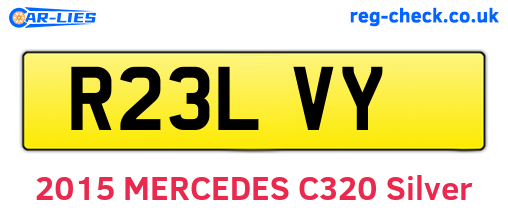 R23LVY are the vehicle registration plates.