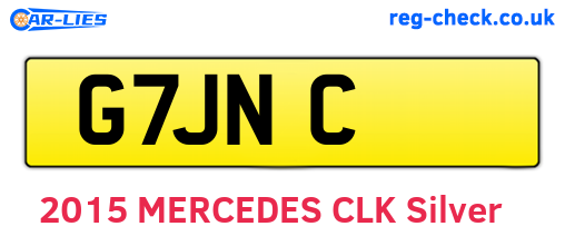 G7JNC are the vehicle registration plates.