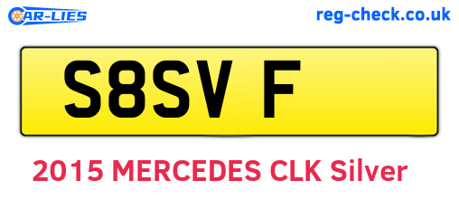 S8SVF are the vehicle registration plates.