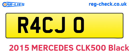 R4CJO are the vehicle registration plates.